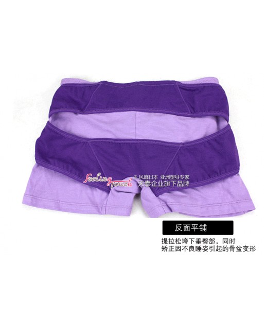 Feeling Touch Nightwear Pelvic Correction Cotton Slimming Pants JB0060PP (Purple)