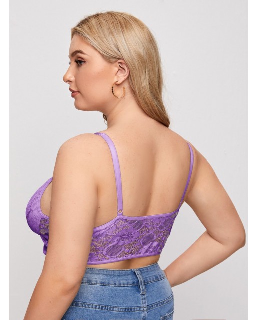 Plus Size Sexy Purple Lace Bralettes JB0083PPP (XL / 2XL / 3XL / 4XL)
