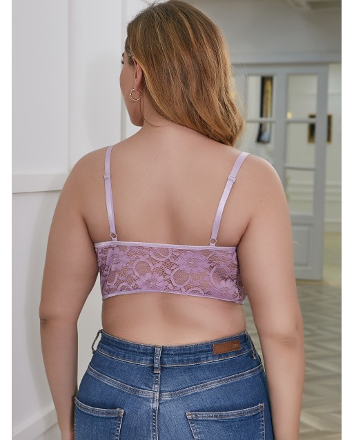Plus Size Sexy Purple Lace Bralettes JB0083PPP (XL / 2XL / 3XL / 4XL)
