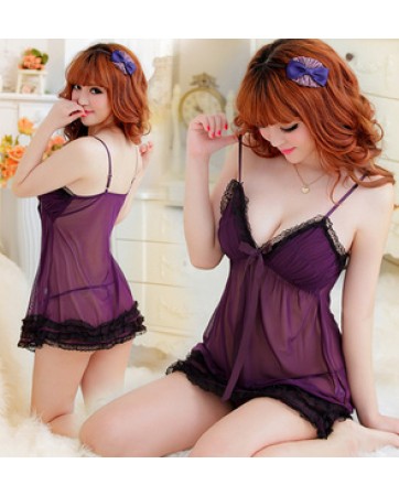 Free Size Sexy Lingerie / Babydoll JL0078PP (Purple)