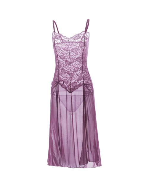 Plus Size Sexy Purple Long Lingerie / Babydoll JL0238PPP (XL / 2XL / 3XL / 4XL / 5XL / 6XL) 