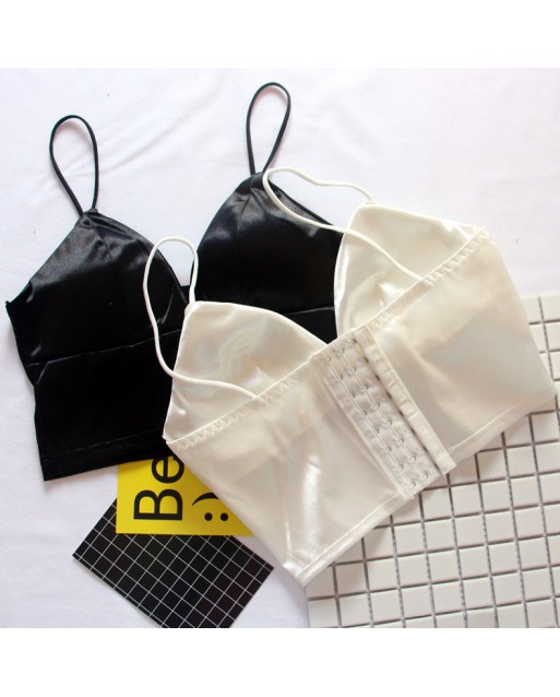 Smooth Silky Sexy Camisole with Padding JL0253 (Black / White)