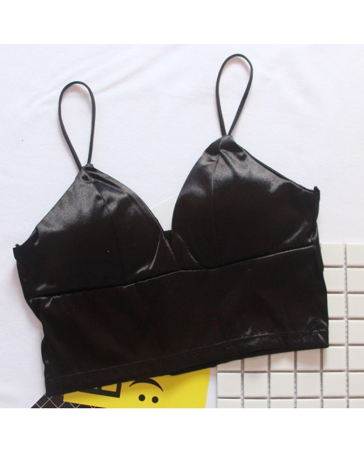 Smooth Silky Sexy Camisole with Padding JL0253 (Black / White)