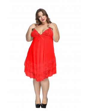 Plus Size Sexy Lace Lingerie with G-String JL0312RDPX (4XL / 5XL / 6XL)