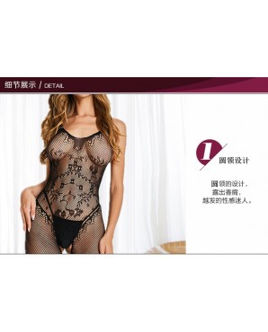 Plus Size Body Stocking / Fishnet Suit JL0326BKP (XL)