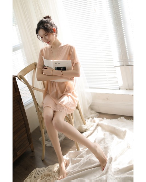 Free Size to Plus Size Sexy Beige Nightdress Lingerie Set JL0343BG (M - 3XL)