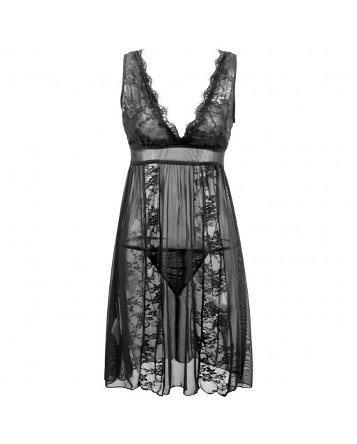 Premium Plus Size Sexy Black Lace Lingerie JL0346BKP (XL / 2XL / 3XL)
