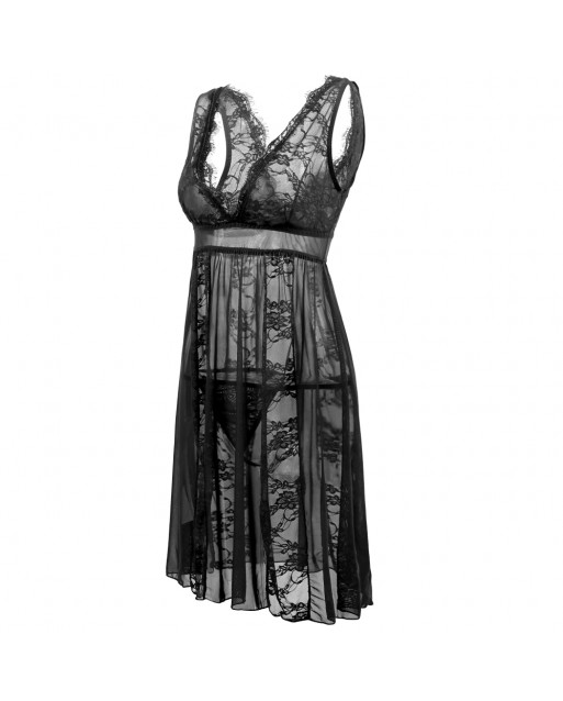 Premium Plus Size Sexy Black Lace Lingerie JL0346BKP (XL / 2XL / 3XL)