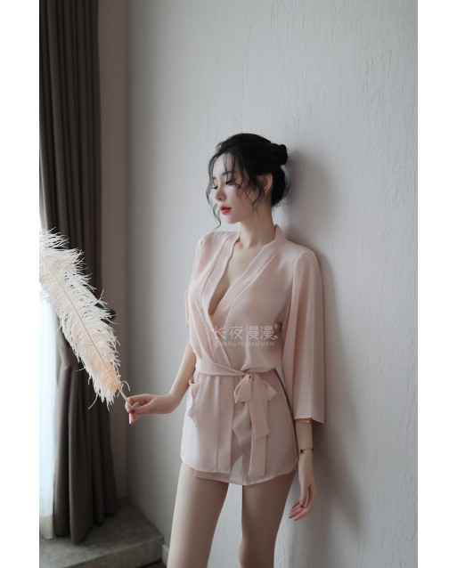 Premium Free Size Sexy Skin Robe Set JL0350SK