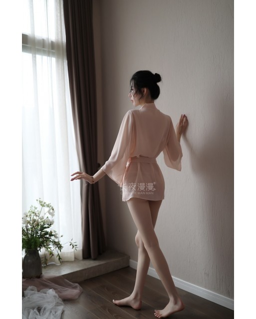 Premium Free Size Sexy Skin Robe Set JL0350SK