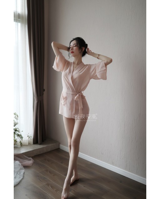 Premium Free Size Sexy Skin Robe Set JL0350SK