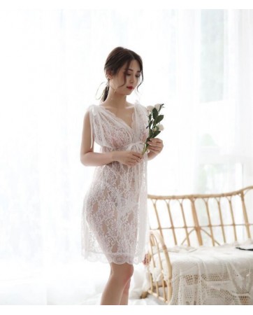 Free Size (M till 3XL) Lace Temptation Hot Teasing Lingerie Short Skirt Nightgown JL0371 (5 Colors)