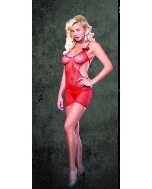CLEARANCE! Limited Stock!! Body Stocking / Fishnet Suit OY-H8013 (Red)