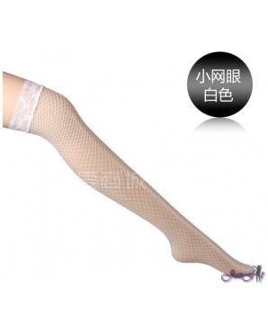 Queen Size WHITE Fishnet Stocking OY-20661PW (Stretchable & Fit for XL to 3XL)