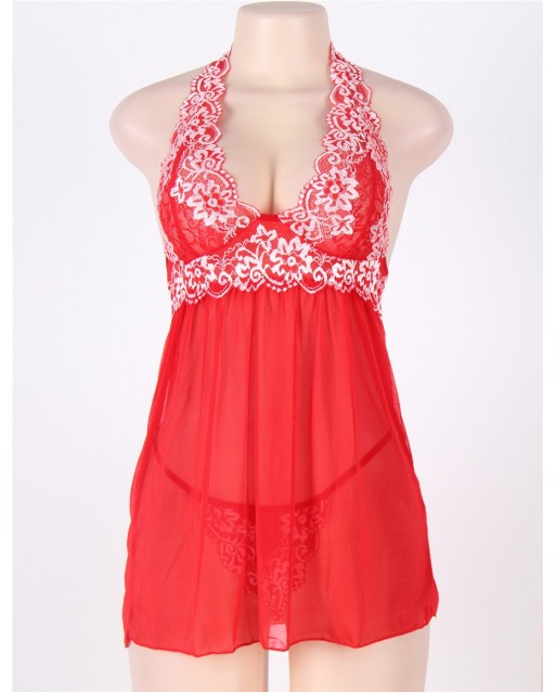 Plus Size Sexy Lingerie / Babydoll OY-R80003P-4 (Red XL / 3XL)