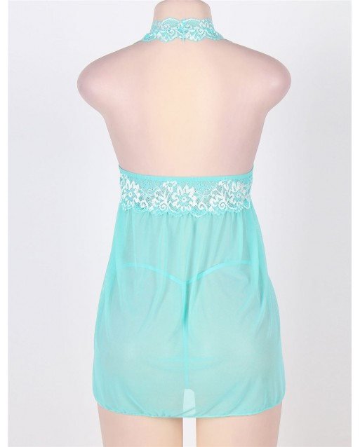 Plus Size Sexy Lingerie / Babydoll OY-R80003P-5 (Green XL / 3XL)