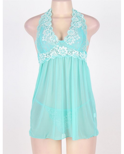 Plus Size Sexy Lingerie / Babydoll OY-R80003P-5 (Green XL / 3XL)