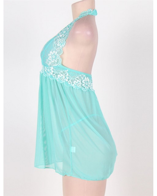 Plus Size Sexy Lingerie / Babydoll OY-R80003P-5 (Green XL / 3XL)