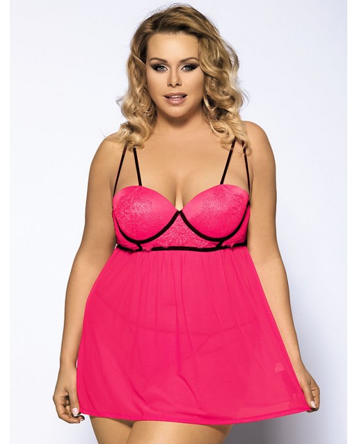 Plus Size Sexy Lingerie / Babydoll OY-R80072P-1 (Pink : XL /  3XL)