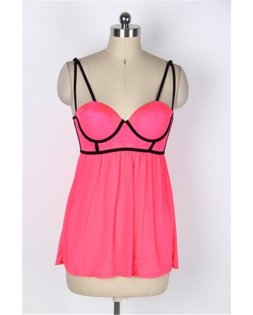Plus Size Sexy Lingerie / Babydoll OY-R80072P-1 (Pink : XL /  3XL)