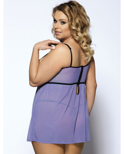 Plus Size Sexy Lingerie / Babydoll OY-R80072P-4 (Purple: XL /  3XL)
