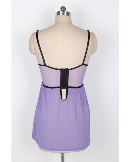Plus Size Sexy Lingerie / Babydoll OY-R80072P-4 (Purple: XL /  3XL)