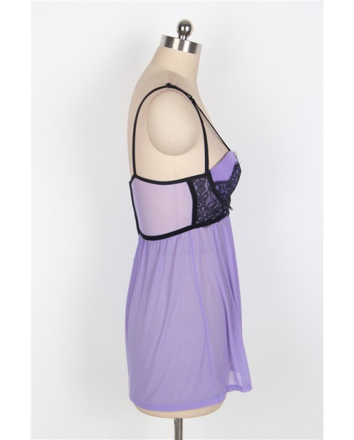 Plus Size Sexy Lingerie / Babydoll OY-R80072P-4 (Purple: XL /  3XL)