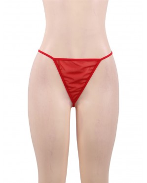 Plus Size Soft Lace Red Babydoll with G-string OY-R80158-3P (XL / 3XL)