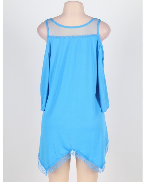CLEARANCE! Plus Size Blue Irregular Pajamas / Sexy Lingerie OY-R80190-3PX (5XL / 7XL)