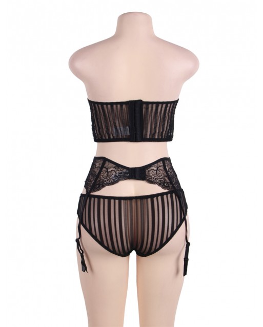 Plus Size Sexy Lace Bra Garter Set OY-R80457P (XL / 3XL)
